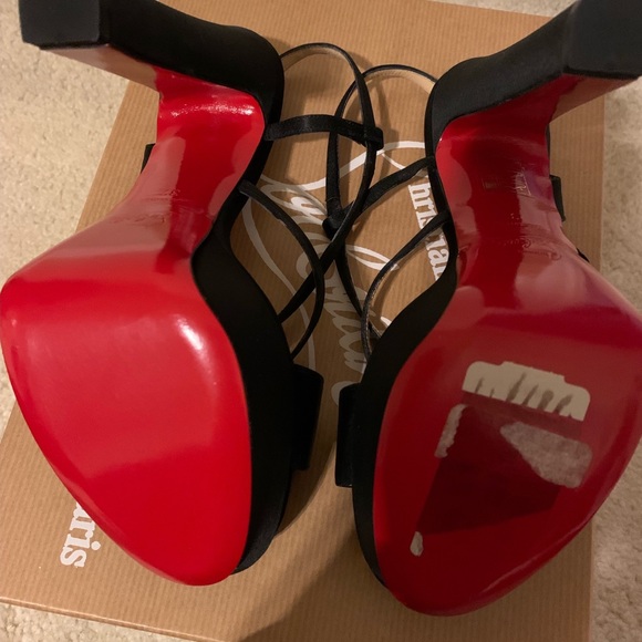 Black Satin Louboutins - Picture 3 of 4